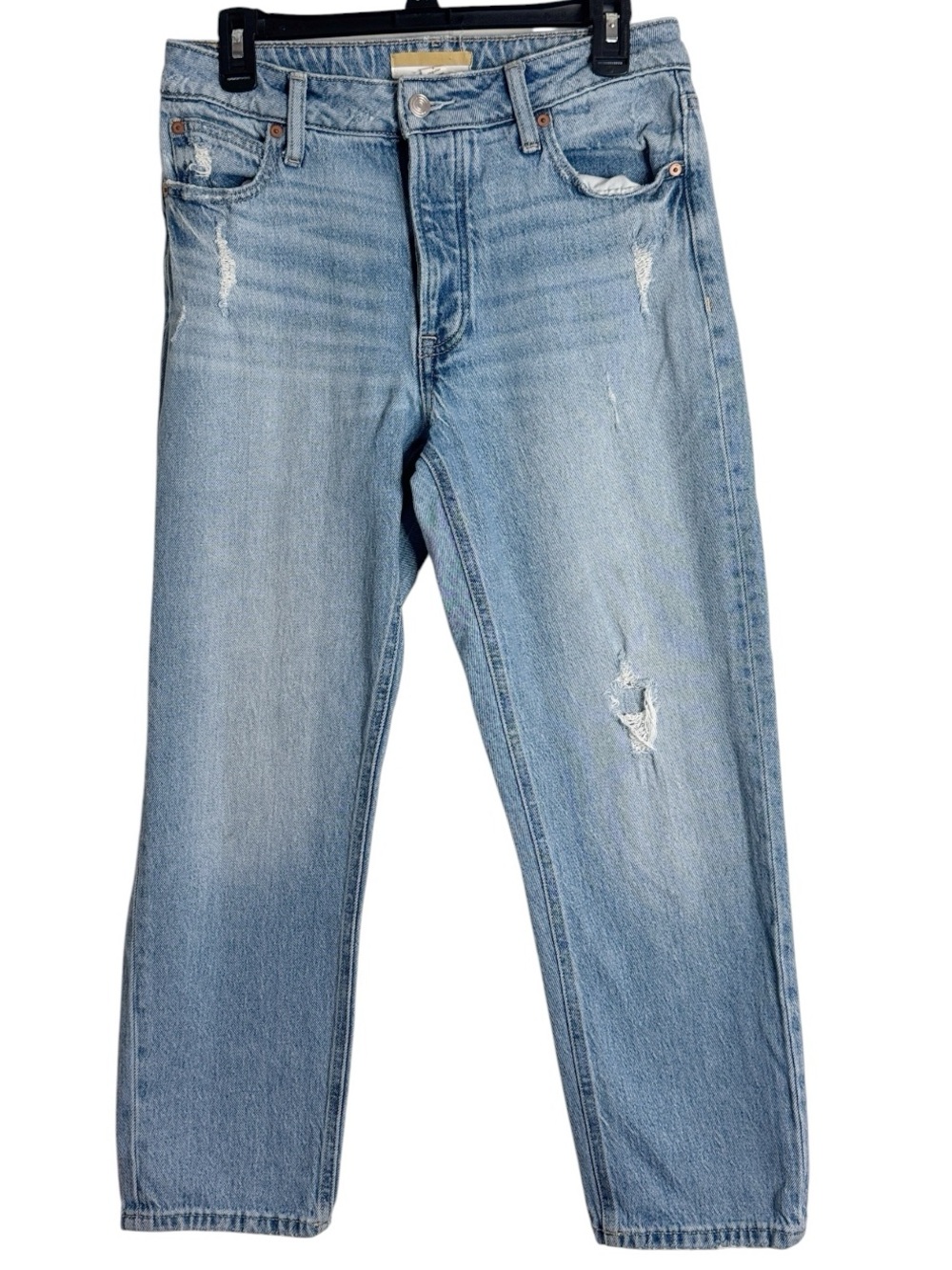 Goldie Blues Cheeky Taper Ankle Hi rise Original Fit Light Distressed Jeans sz 8